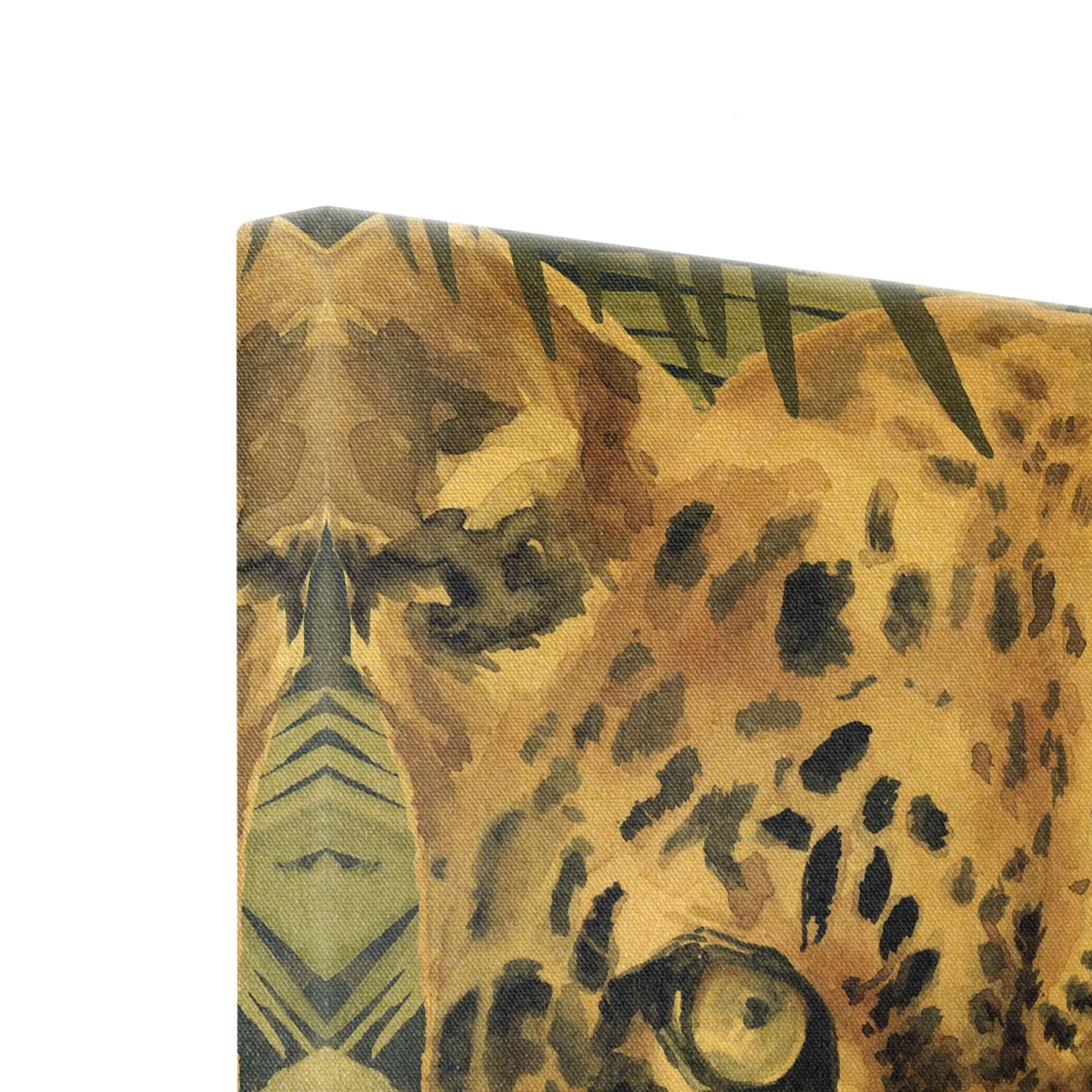 Leinwandbild Gold - Leopard Im Dschungel In Creme-Beige 9 Leinwandbild Gold - Leopard Im Dschungel In Creme-Beige – Bild 7