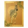 Leinwandbild Gold - Safari Tiere - Zebra In Creme-Beige -Heimdekoration wallart leinwandbild gold safari tiere zebra in creme beige
