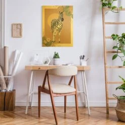 Leinwandbild Gold - Safari Tiere - Zebra In Creme-Beige 14 Leinwandbild Gold - Safari Tiere - Zebra In Creme-Beige -Heimdekoration wallart leinwandbild gold safari tiere zebra in creme beige 3