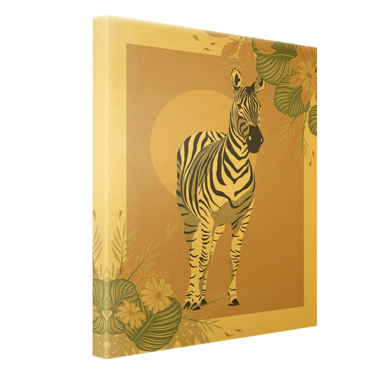 Leinwandbild Gold - Safari Tiere - Zebra In Creme-Beige 8 Leinwandbild Gold - Safari Tiere - Zebra In Creme-Beige – Bild 6