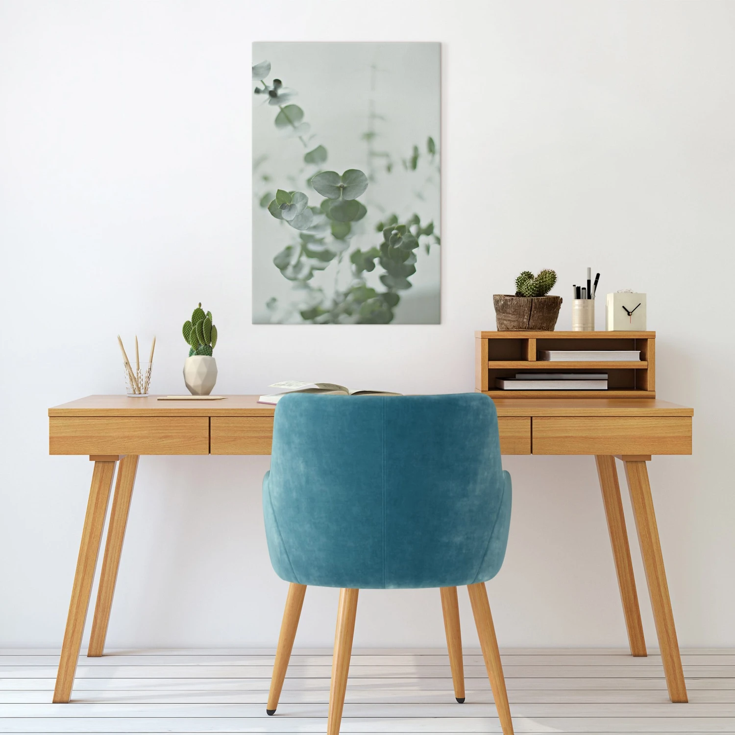 Leinwandbild - Wachsende Eukalyptuszweige In Grün 6 Leinwandbild - Wachsende Eukalyptuszweige In Grün – Bild 4