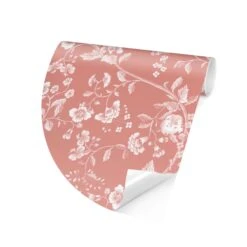 Runde Tapete - Blumenranken Auf Orange In Orange 15 Runde Tapete - Blumenranken Auf Orange In Orange -Heimdekoration wallart runde tapete blumenranken auf orange in orange 5