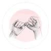 Runde Tapete - Laura Graves - Hände Freundschaft Kreis In Rosa 2 Runde Tapete - Laura Graves - Hände Freundschaft Kreis In Rosa -Heimdekoration wallart runde tapete laura graves hande freundschaft kreis in rosa