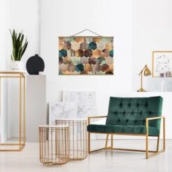 Stoffbild - E. Fredriksson - Geometrie Goldenes Art Deco In Gold 12 Stoffbild - E. Fredriksson - Geometrie Goldenes Art Deco In Gold -Heimdekoration wallart stoffbild e fredriksson geometrie goldenes art deco in gold 3