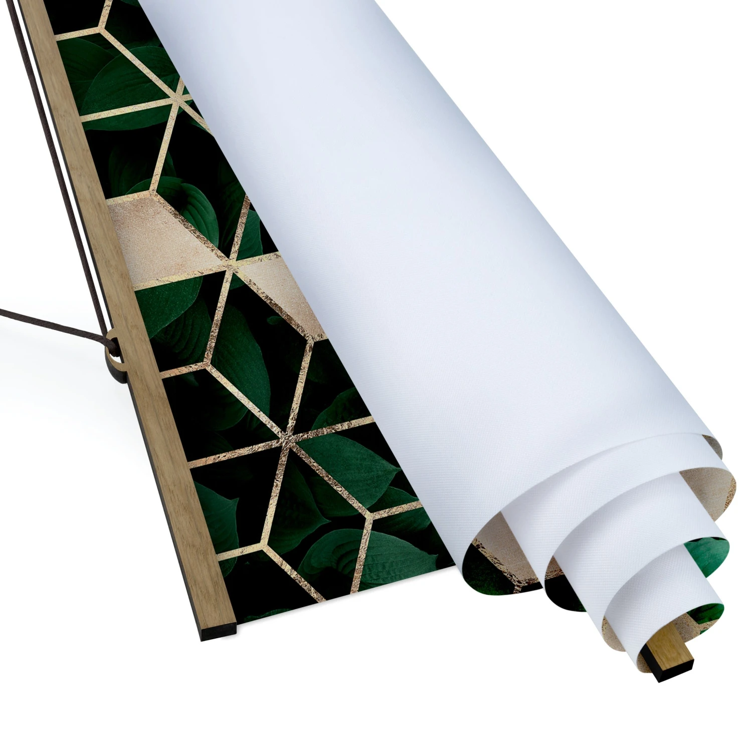 Stoffbild - E. Fredriksson - Grüne Blätter Goldene Geometrie In Grün 8 Stoffbild - E. Fredriksson - Grüne Blätter Goldene Geometrie In Grün – Bild 6