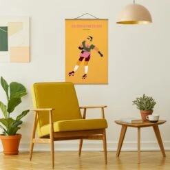 Stoffbild - Filmposter Gib Dem Affen Zucker In Orange 11 Stoffbild - Filmposter Gib Dem Affen Zucker In Orange -Heimdekoration wallart stoffbild filmposter gib dem affen zucker in orange 2