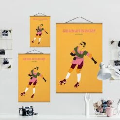 Stoffbild - Filmposter Gib Dem Affen Zucker In Orange 15 Stoffbild - Filmposter Gib Dem Affen Zucker In Orange -Heimdekoration wallart stoffbild filmposter gib dem affen zucker in orange 6