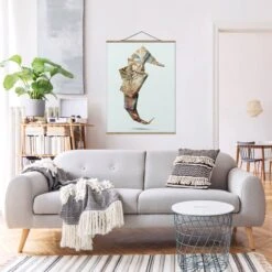 Stoffbild - Jonas Loose - Origami Seepferdchen In Türkis 12 Stoffbild - Jonas Loose - Origami Seepferdchen In Türkis -Heimdekoration wallart stoffbild jonas loose origami seepferdchen in turkis 3