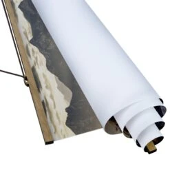 Stoffbild Mit Posterleisten - Die Große Chinesische Mauer In Grün -Heimdekoration wallart stoffbild mit posterleisten die grosse chinesische mauer in grun 5