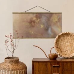 Stoffbild Mit Posterleisten - Himmelsträumerei I In Creme-Beige 10 Stoffbild Mit Posterleisten - Himmelsträumerei I In Creme-Beige -Heimdekoration wallart stoffbild mit posterleisten himmelstraumerei i in creme beige 1