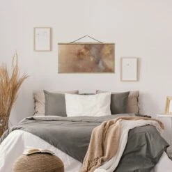 Stoffbild Mit Posterleisten - Himmelsträumerei I In Creme-Beige 11 Stoffbild Mit Posterleisten - Himmelsträumerei I In Creme-Beige -Heimdekoration wallart stoffbild mit posterleisten himmelstraumerei i in creme beige 2