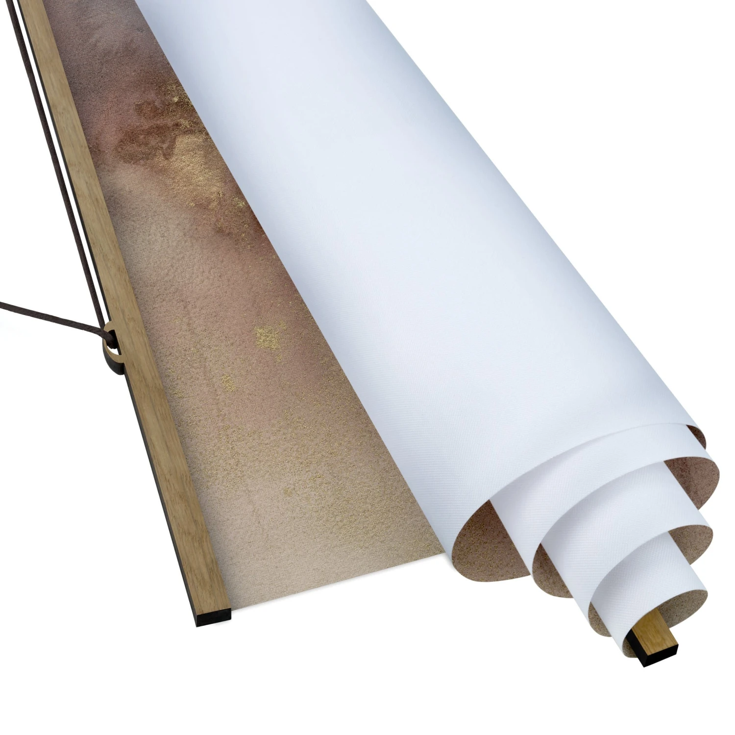 Stoffbild Mit Posterleisten - Himmelsträumerei I In Creme-Beige 8 Stoffbild Mit Posterleisten - Himmelsträumerei I In Creme-Beige – Bild 6