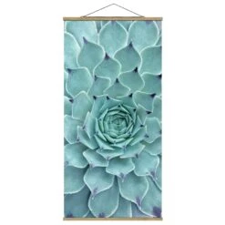 Stoffbild Mit Posterleisten - Kaktus Agave In Türkis 13 Stoffbild Mit Posterleisten - Kaktus Agave In Türkis -Heimdekoration wallart stoffbild mit posterleisten kaktus agave in turkis 4
