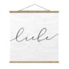 Stoffbild Mit Posterleisten - Liebe Kalligraphie In Weiß 2 Stoffbild Mit Posterleisten - Liebe Kalligraphie In Weiß -Heimdekoration wallart stoffbild mit posterleisten liebe kalligraphie in weiss
