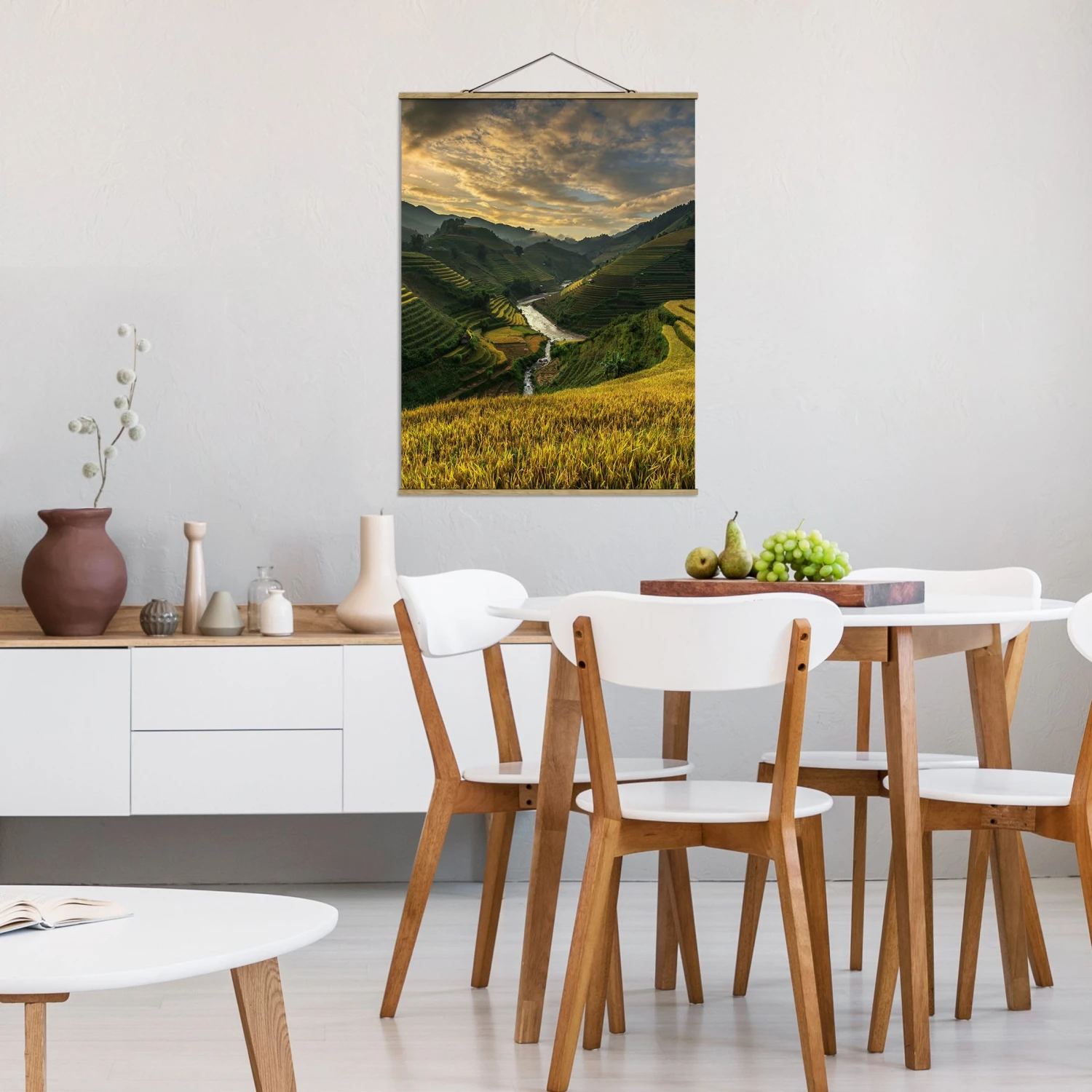 Stoffbild Mit Posterleisten - Reisplantagen In Vietnam In Grün 6 Stoffbild Mit Posterleisten - Reisplantagen In Vietnam In Grün – Bild 4