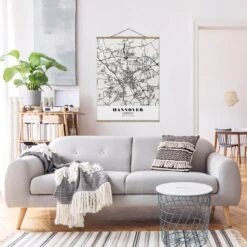 Stoffbild Mit Posterleisten - Stadtplan Hannover - Klassik In Schwarz-Weiß 12 Stoffbild Mit Posterleisten - Stadtplan Hannover - Klassik In Schwarz-Weiß -Heimdekoration wallart stoffbild mit posterleisten stadtplan hannover klassik in schwarz weiss 3