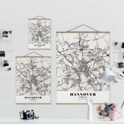 Stoffbild Mit Posterleisten - Stadtplan Hannover - Klassik In Schwarz-Weiß 15 Stoffbild Mit Posterleisten - Stadtplan Hannover - Klassik In Schwarz-Weiß -Heimdekoration wallart stoffbild mit posterleisten stadtplan hannover klassik in schwarz weiss 6