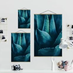 Stoffbild Mit Posterleisten - Sukkulente Petrol I In Petrol 14 Stoffbild Mit Posterleisten - Sukkulente Petrol I In Petrol -Heimdekoration wallart stoffbild mit posterleisten sukkulente petrol i in petrol 5