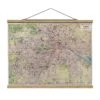 Stoffbild Mit Posterleisten - Vintage Stadtplan Berlin In Pastell -Heimdekoration wallart stoffbild mit posterleisten vintage stadtplan berlin in pastell