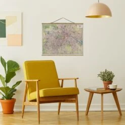 Stoffbild Mit Posterleisten - Vintage Stadtplan Berlin In Pastell -Heimdekoration wallart stoffbild mit posterleisten vintage stadtplan berlin in pastell 3