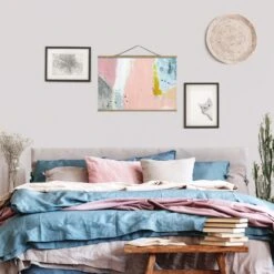 Stoffbild - Verschwommener Tagesanbruch II In Rosa 11 Stoffbild - Verschwommener Tagesanbruch II In Rosa -Heimdekoration wallart stoffbild verschwommener tagesanbruch ii in rosa 2