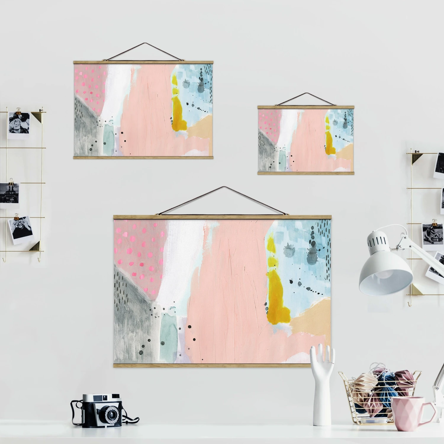 Stoffbild - Verschwommener Tagesanbruch II In Rosa 9 Stoffbild - Verschwommener Tagesanbruch II In Rosa – Bild 7