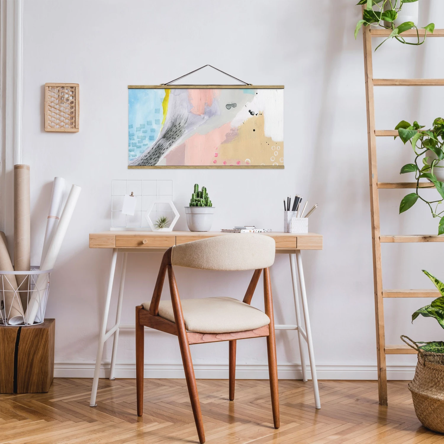 Stoffbild - Verschwommener Tagesanbruch IV In Rosa 5 Stoffbild - Verschwommener Tagesanbruch IV In Rosa – Bild 3