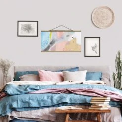 Stoffbild - Verschwommener Tagesanbruch IV In Rosa 12 Stoffbild - Verschwommener Tagesanbruch IV In Rosa -Heimdekoration wallart stoffbild verschwommener tagesanbruch iv in rosa 3