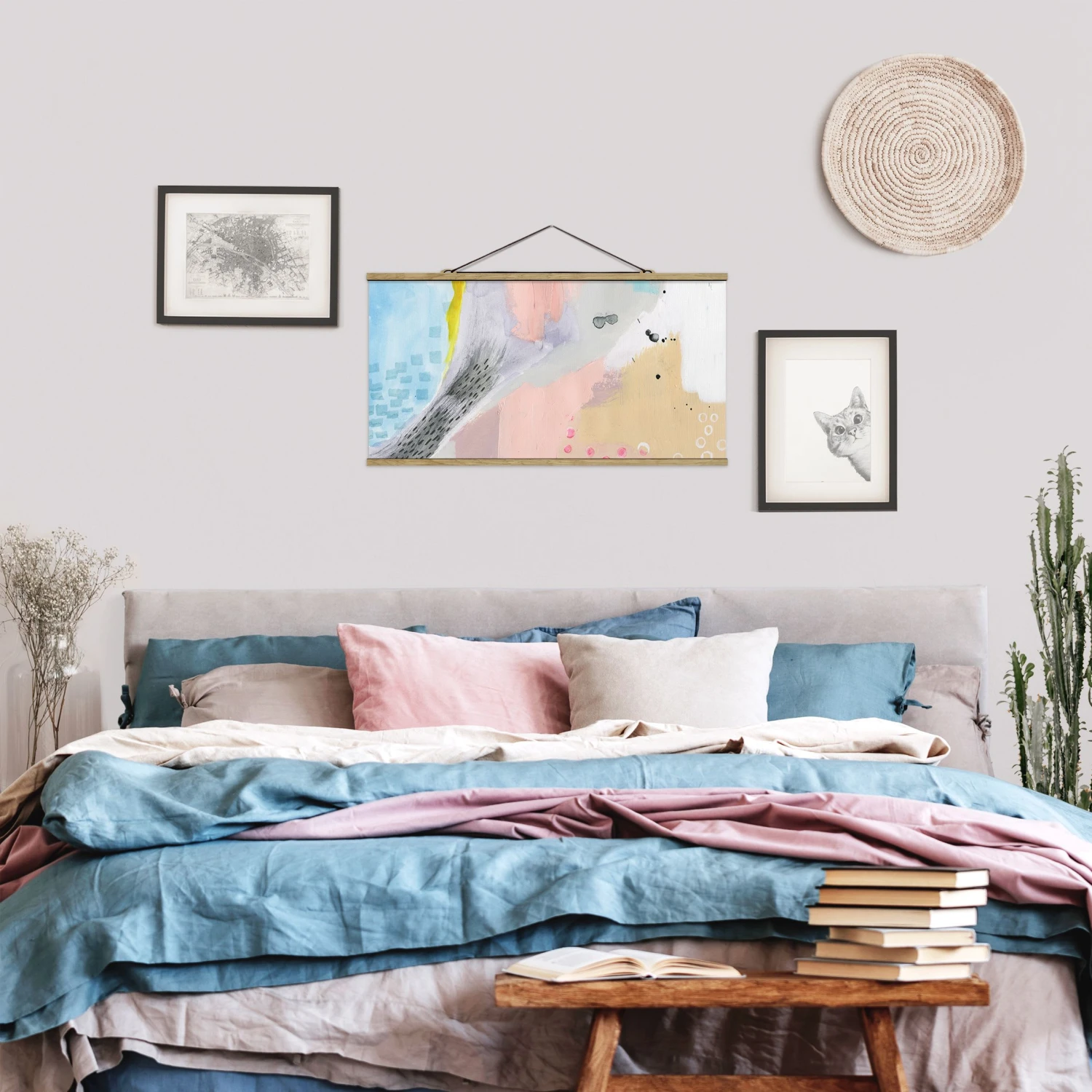 Stoffbild - Verschwommener Tagesanbruch IV In Rosa 6 Stoffbild - Verschwommener Tagesanbruch IV In Rosa – Bild 4