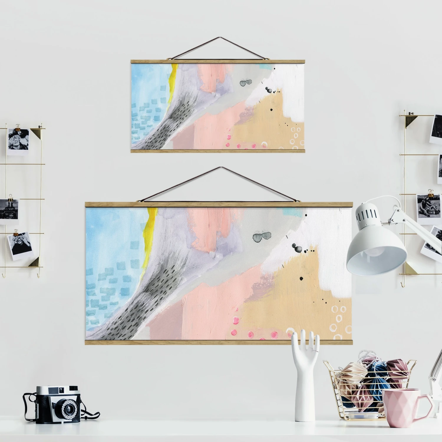 Stoffbild - Verschwommener Tagesanbruch IV In Rosa 9 Stoffbild - Verschwommener Tagesanbruch IV In Rosa – Bild 7