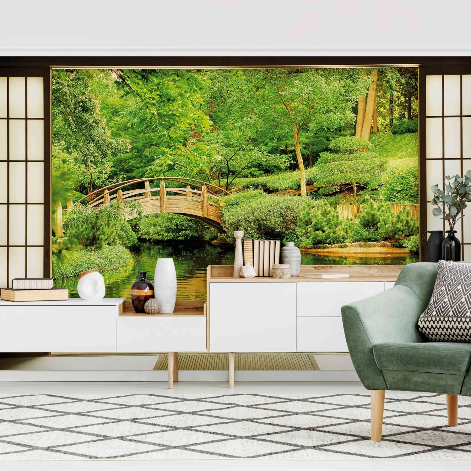 Vliestapete Smart - Lake View In Grün 4 Vliestapete Smart - Lake View In Grün – Bild 2