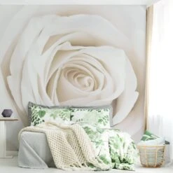 Vliestapete Smart - Pretty White Rose In Weiß 12 Vliestapete Smart - Pretty White Rose In Weiß -Heimdekoration wallart vliestapete smart pretty white rose in weiss 4