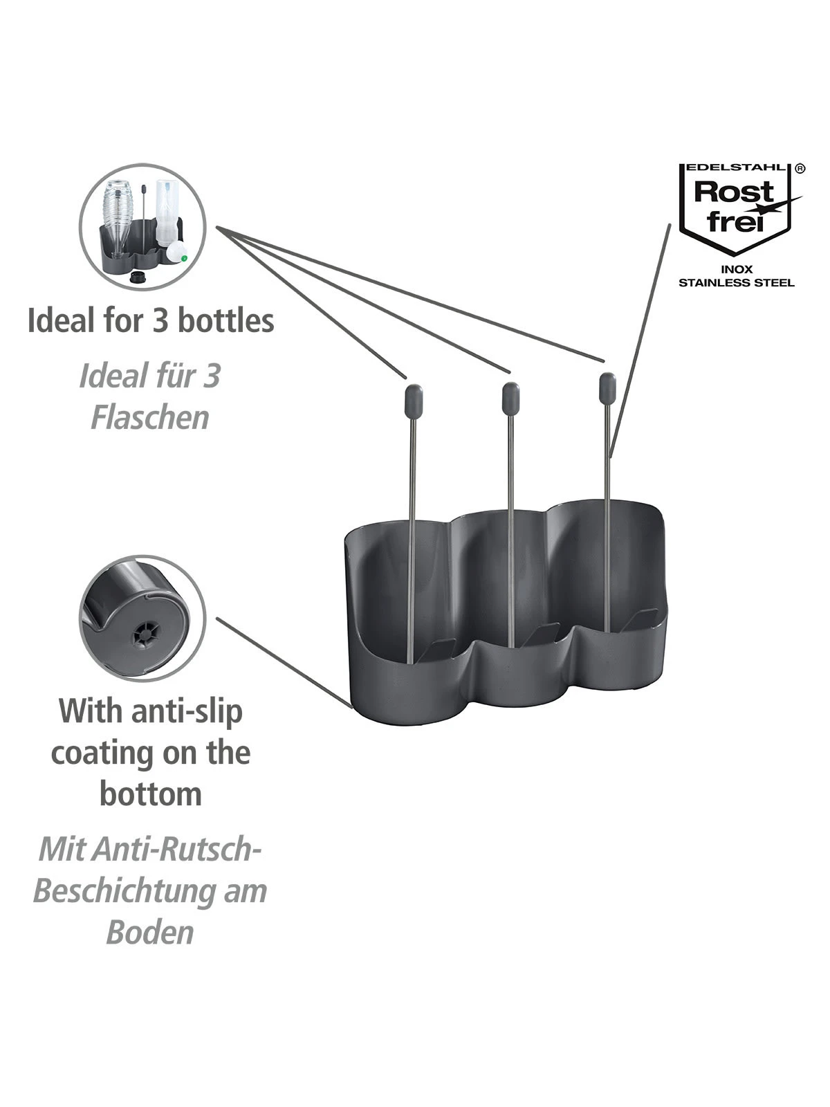 Wenko Flaschenhalter Filia In Grau 13 Wenko Flaschenhalter Filia In Grau – Bild 11