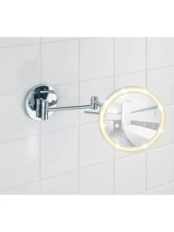 Wenko Power-Loc® LED Wandspiegel Aura In Chrom -Heimdekoration wenko power loc r led wandspiegel aura in chrom 2