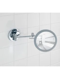 Wenko Power-Loc® LED Wandspiegel Aura In Chrom -Heimdekoration wenko power loc r led wandspiegel aura in chrom 3