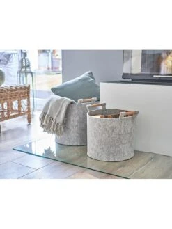 Aufbewahrungskorb In Grau - (H)28 X Ø 31 Cm 11 Aufbewahrungskorb In Grau - (H)28 X Ø 31 Cm -Heimdekoration zeller aufbewahrungskorb in grau h 28 x o 31 cm 4