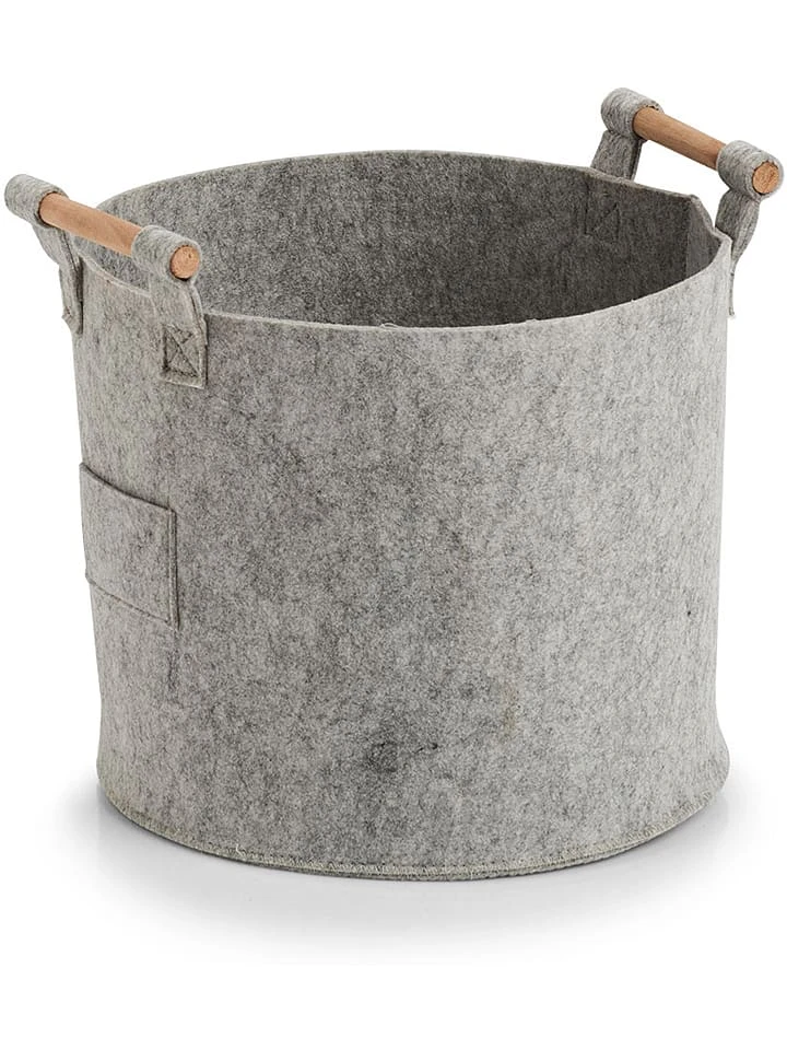 Aufbewahrungskorb In Grau - (H)28 X Ø 31 Cm 3 Aufbewahrungskorb In Grau - (H)28 X Ø 31 Cm